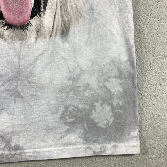 2014 The Mountain White Tiger Shirt Adult Small Gray Tie Dye Graphic Tee SS - Picture 5 of 13